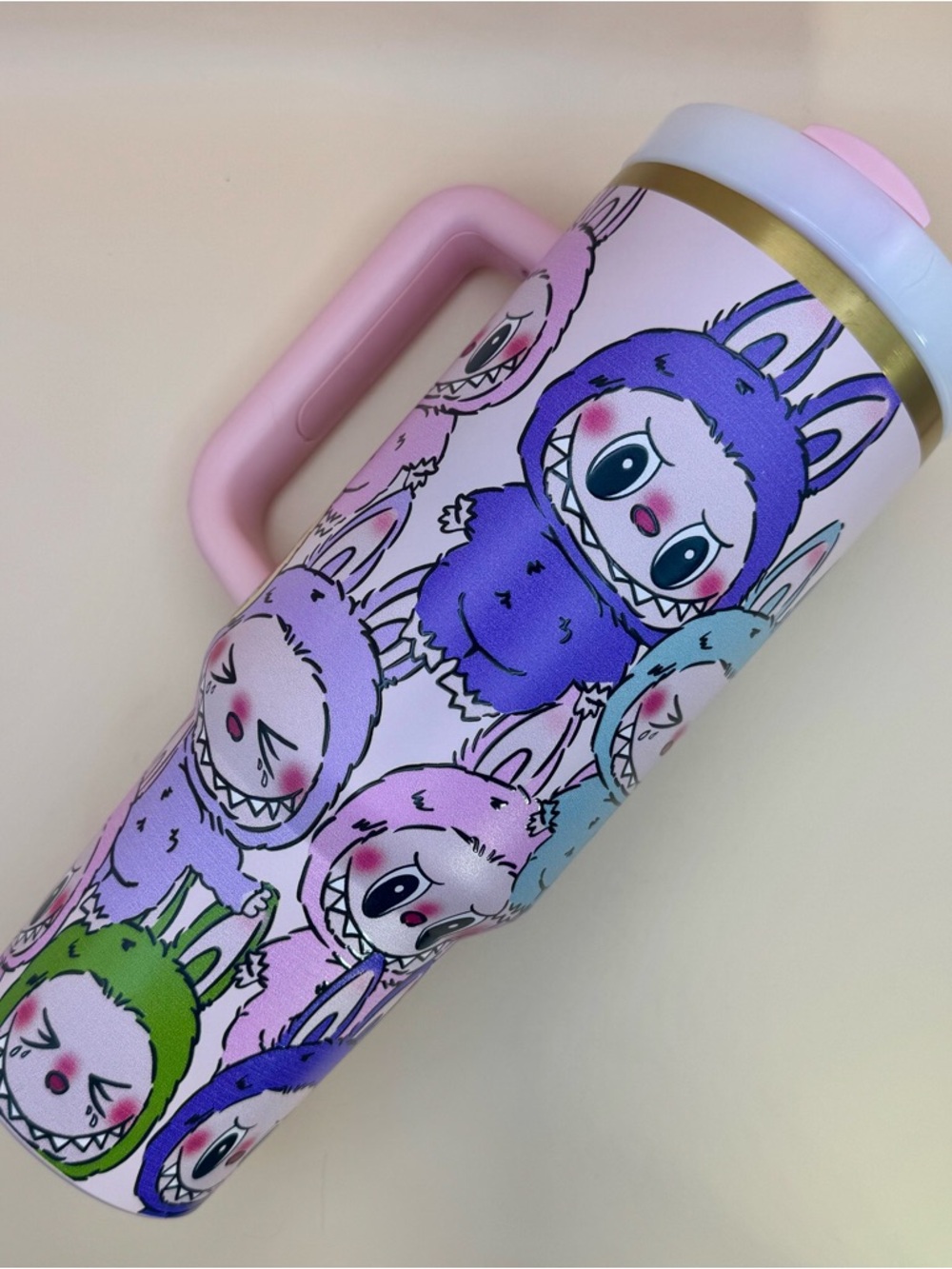Stanley x Labubu Pink Quencher H2.O Tumbler Limited Ed. Gift Box Velvet Bag